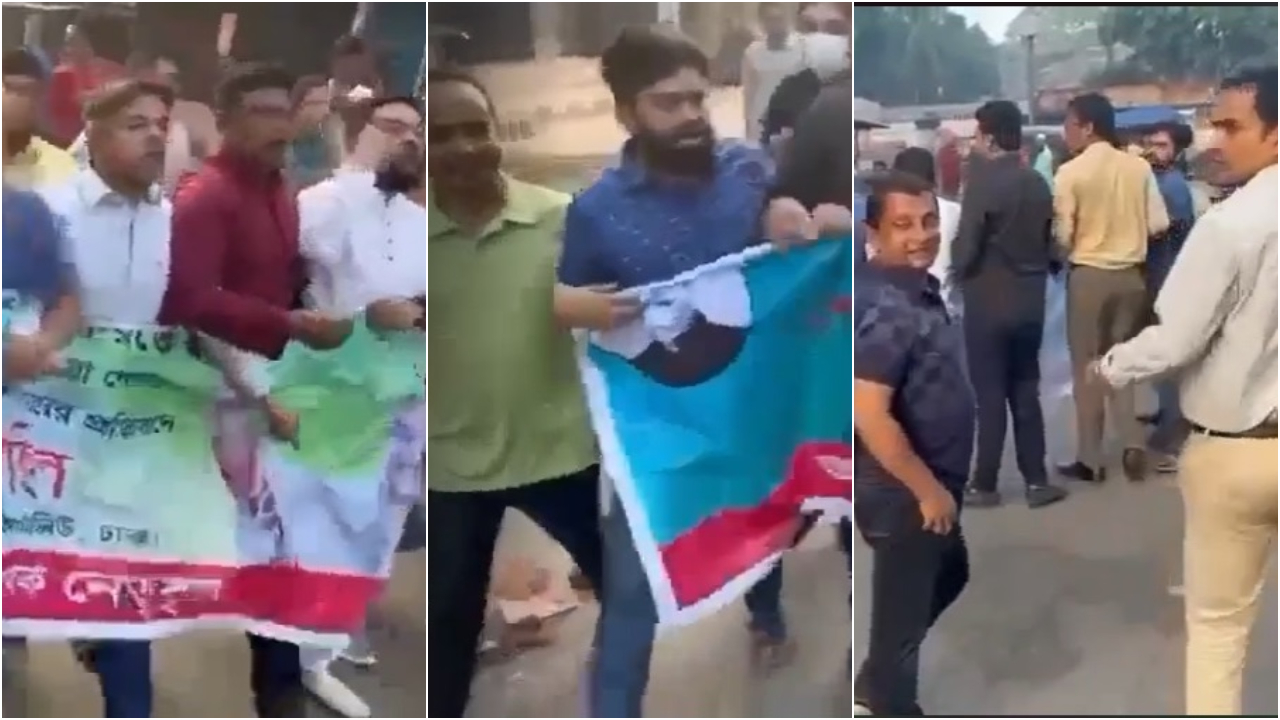 শেখ হাসিনাসহ দলীয় নেতাকর্মীদের বিরুদ্ধে মামলা প্রত্যাহারের দাবিতে ছাত্রলীগের  বিক্ষোভ মিছিল